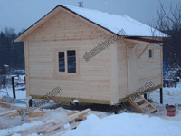 комфортная и теплая баня из бруса 4х6   